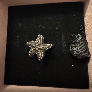 Chamilia sterling silver starfish bead for Chamilia and Pandora bracelets